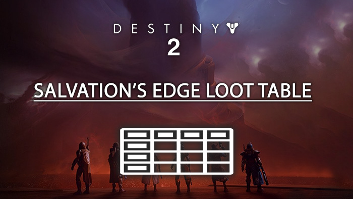 Salvation's Edge Loot Table