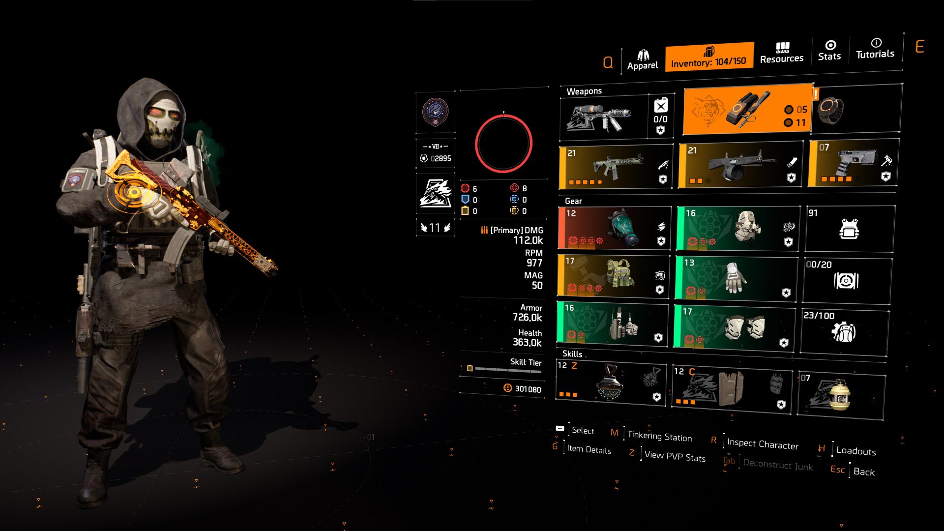 lexington striker build for group