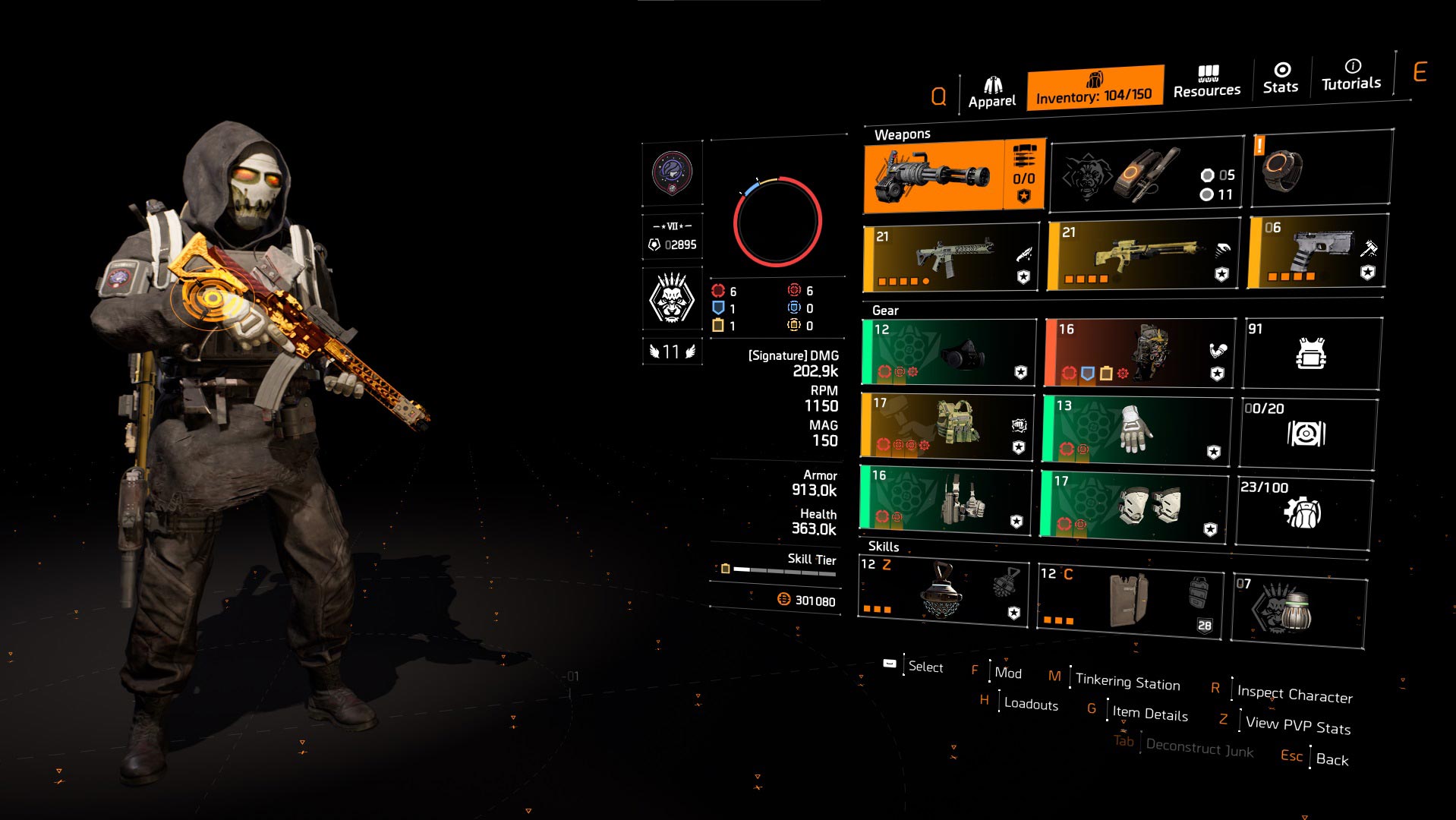 lexington striker build for legendary