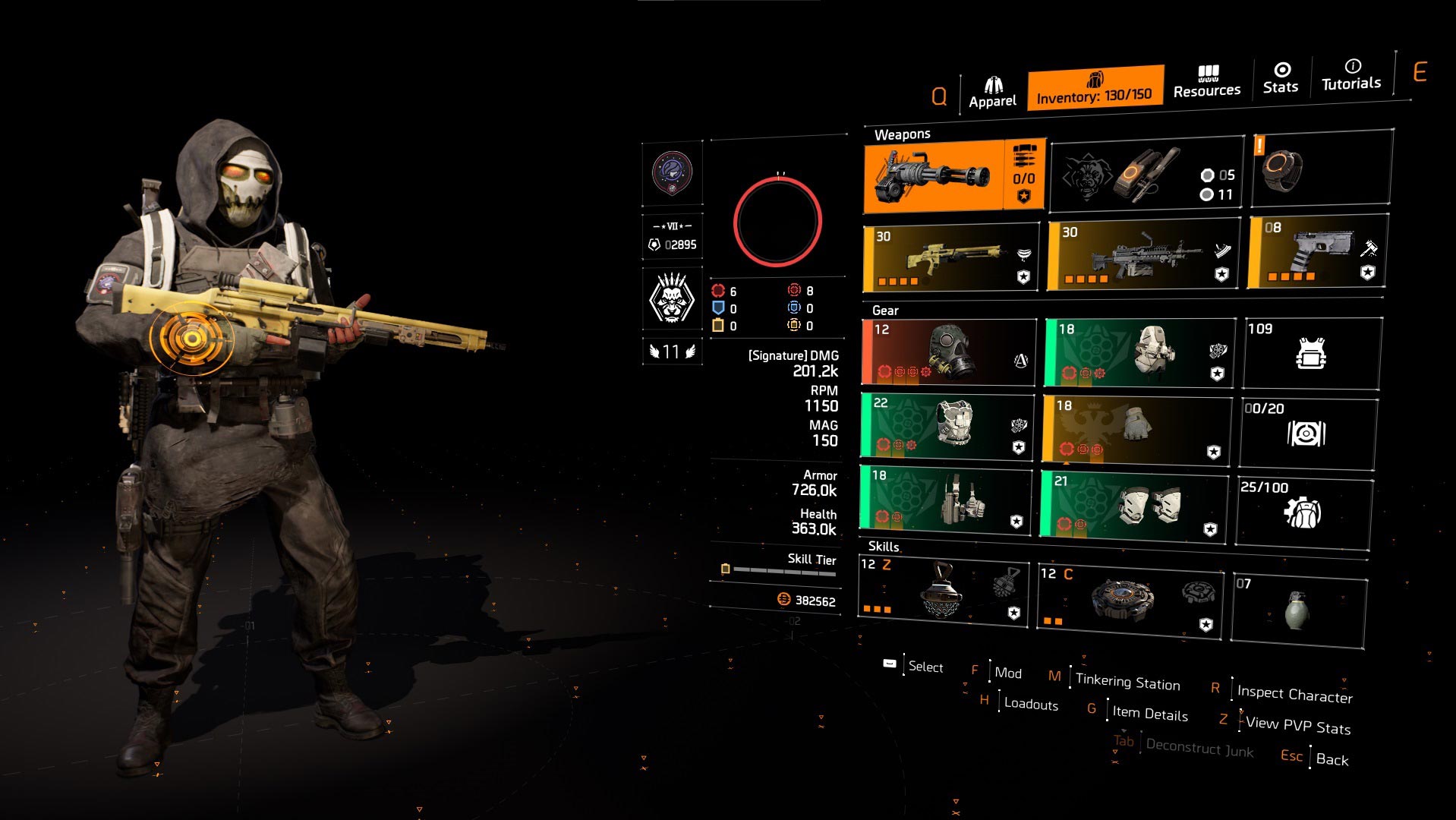 lmg red striker build with frenzy and measured