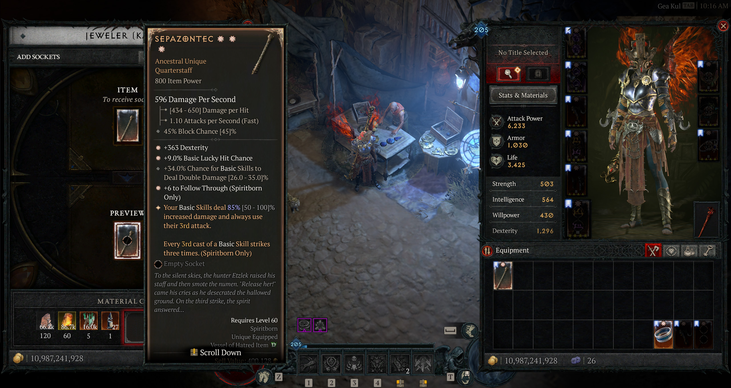 socketing unique items