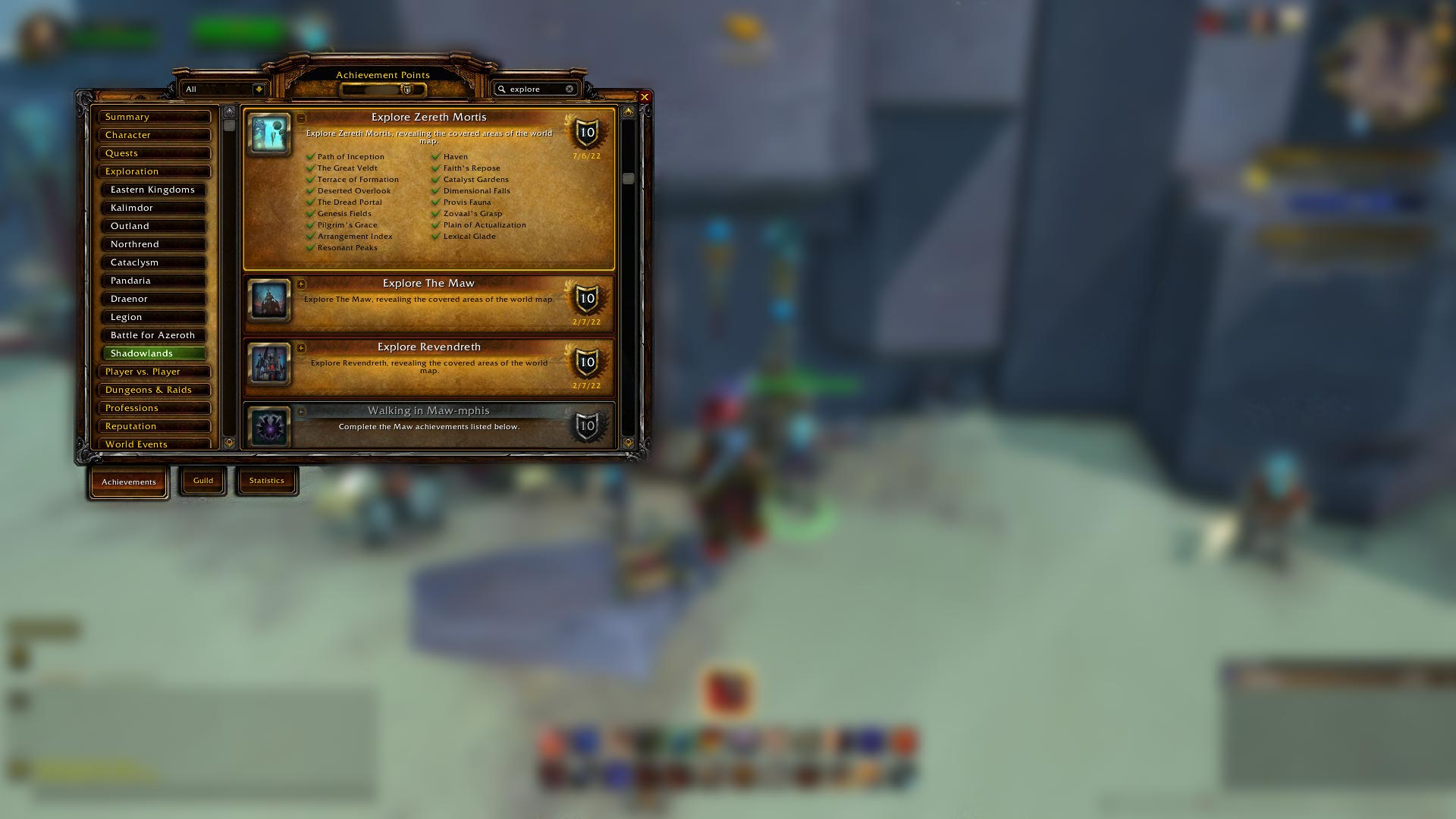 explore zereth mortis achievement