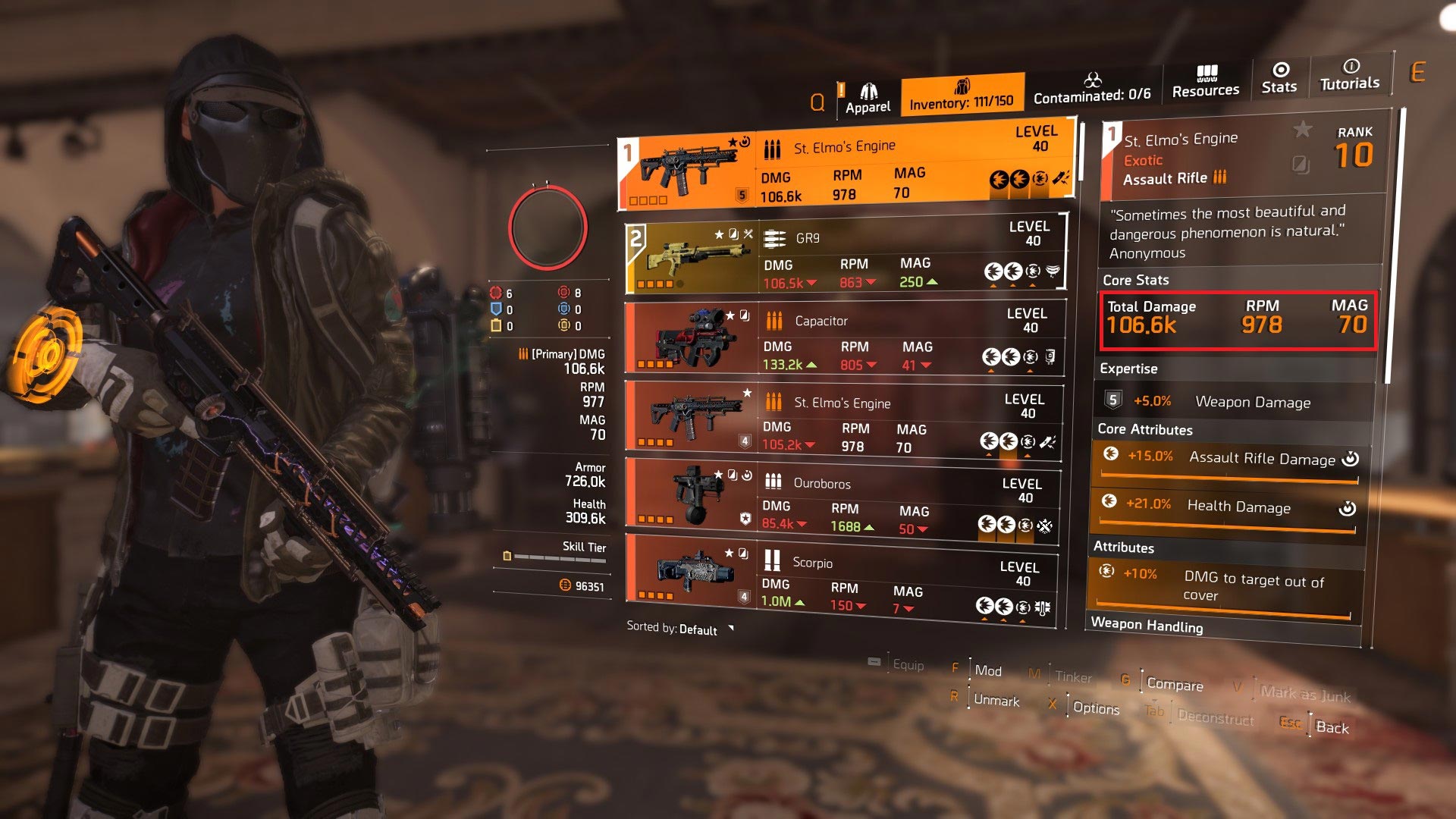 same weapon different core values 2